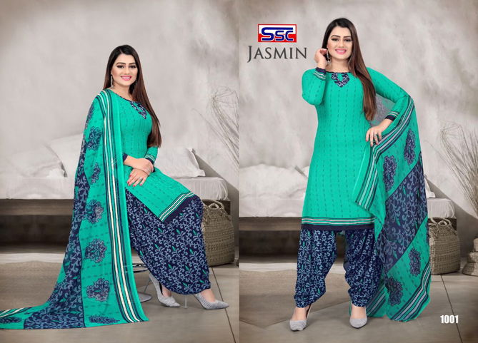 Ssc Jasmin 24 Printed Micro Fancy Fabric Designer Casual Wear Dress Material Collection